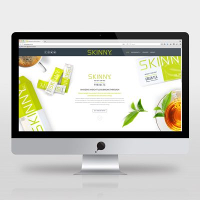 fishNET advertising Portfolio - Website Development - SKINNY Green Products